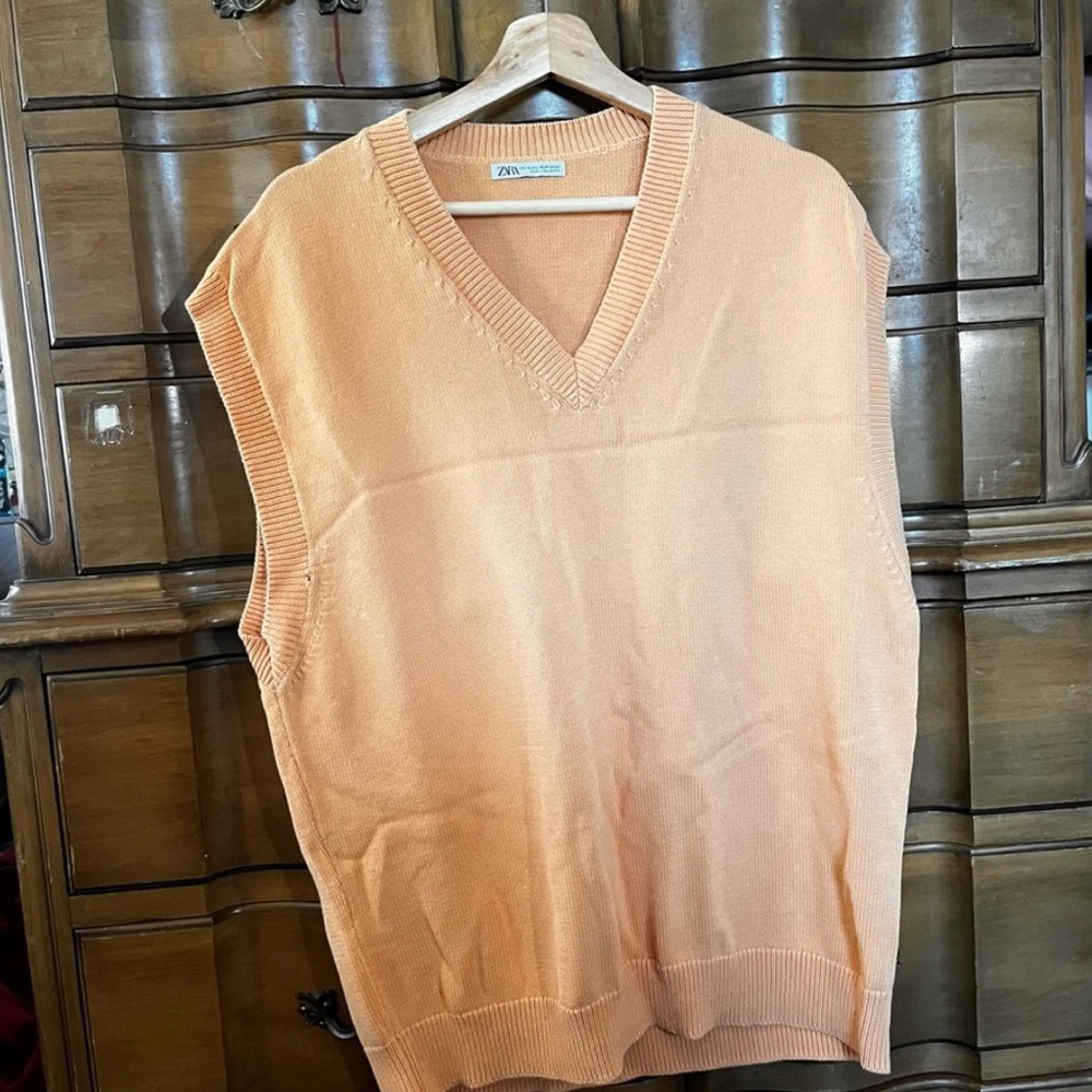 Zara Apricot Knit Vest